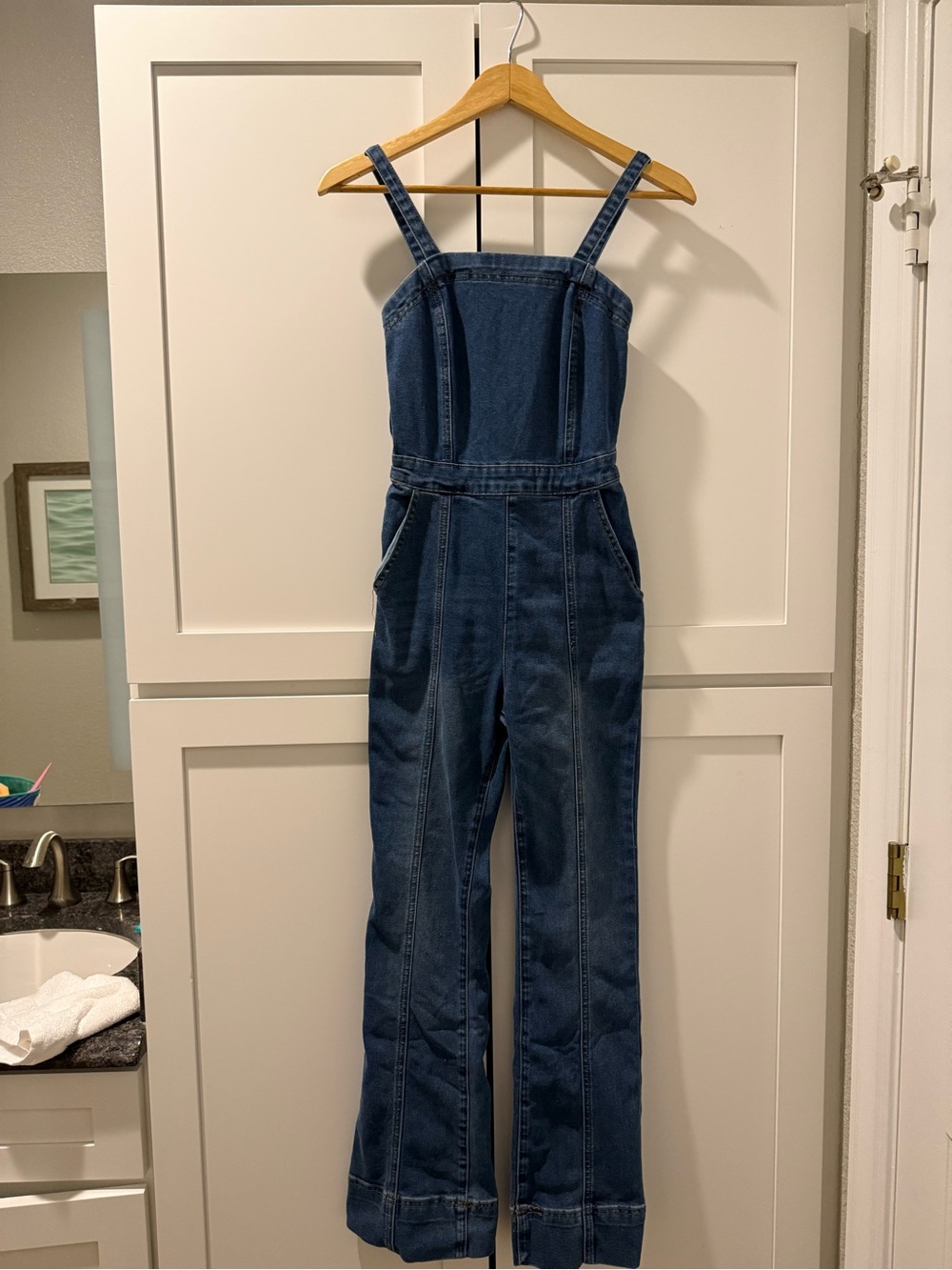 Sincerely Jules Dark Blue Denim Kids One-Piece Jumpsuit